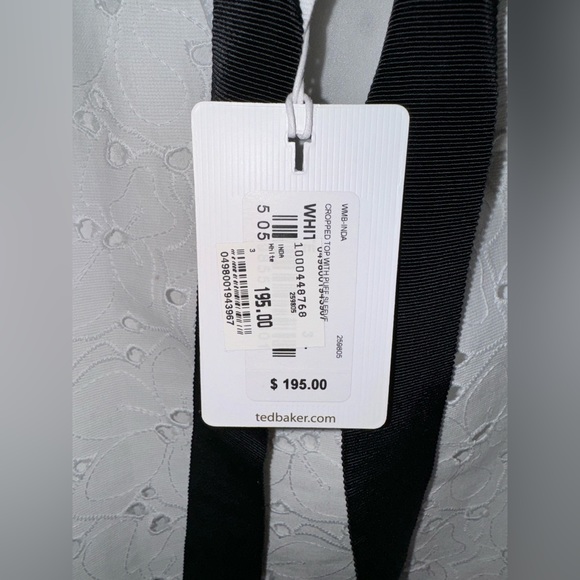 Ted Baker cropped top puffed sleeve - Picture 3 of 3